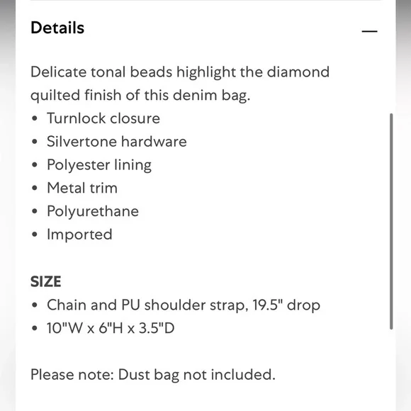 BADGLEY MISCHKA - Quilted & Beaded Denim Shoulder Bag - Picture 7 of 8